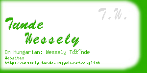 tunde wessely business card